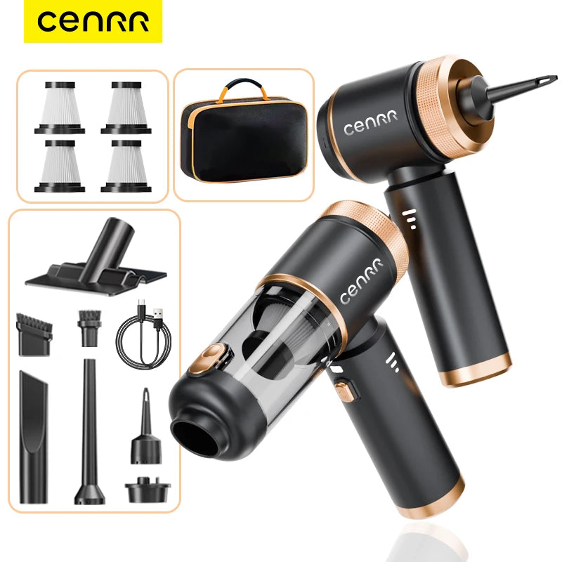 CENRR 2026 Auto-Staubsauger Mini 998000PA Kabellos Leistungsstark für Zuhause Handventilator Auto-Reiniger Handstaubsauger Auto
