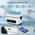 Scaldavivande Portatile Senza Fili 100/80/60W, Riscaldamento Rapido, Grande Capacità 1/1.2L, 4 Modalità di Riscaldamento con Timer, 12000mAh per Ufficio e Viaggi