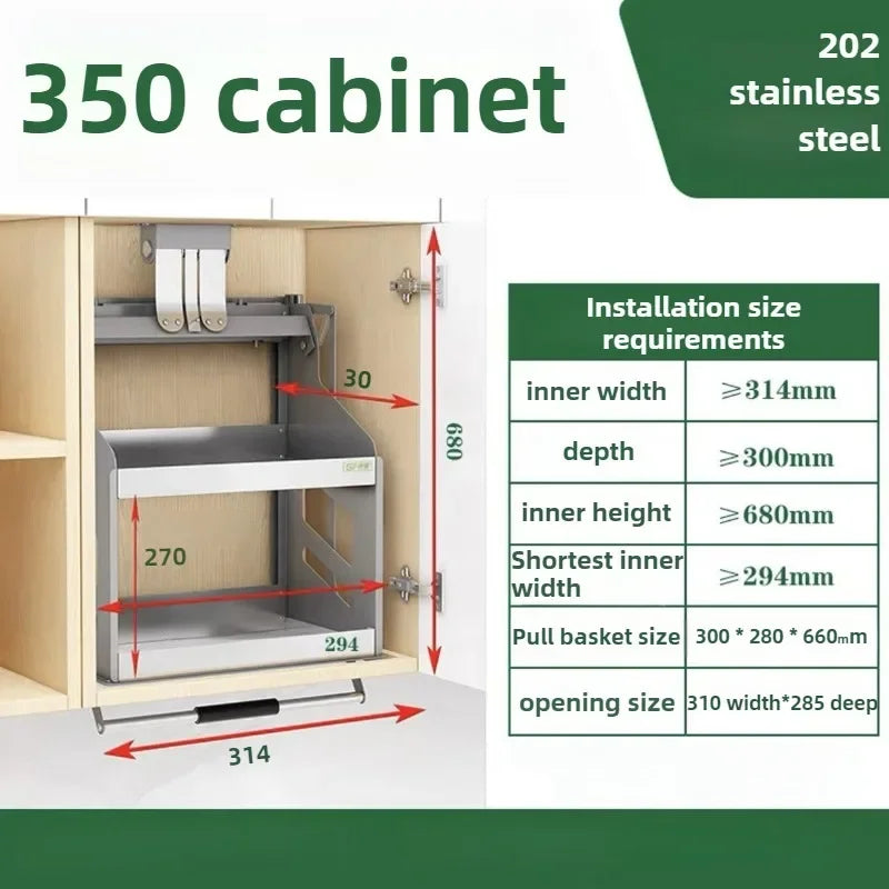 Scaffale Sollevabile Salvaspazio, Armadietto a Muro Estraibile, Scaffale Organizzatore, Scaffali Porta Spezie da Cucina, Mobili Multifunzionali per Cucina