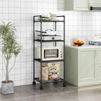 Scaffale da pavimento multistrato da cucina, scaffale da parete integrato rimovibile per uso domestico