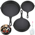 3PC Padella In Ghisa Wok Antiaderente A Nido D'ape Pentola Casa bistecca padella Stufa A Gas Pentola A Induzione Pentole Da Cucina 16/20/26 centimetri