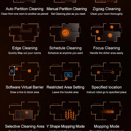 ABIR K30 Robot Vacuum Cleaner, Automatic Emptying Station, Lidar Laser, 6500PA Suction, Multi-Floor Mapping, Smart Home Appliance for Dry and Wet Cleaning