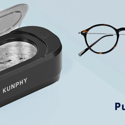 KUNPHY Pulitore per gioielli a ultrasuoni 12oz 46KHz Pulitore sonico professionale con funzionamento one-touch Pulitore sonico per anelli Occhiali