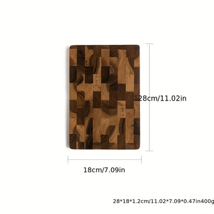 1 Large Wood Board: Heavy-duty wood grain cutting board, large leaf camellia tree wood for meat, cheese, vegetables, bread