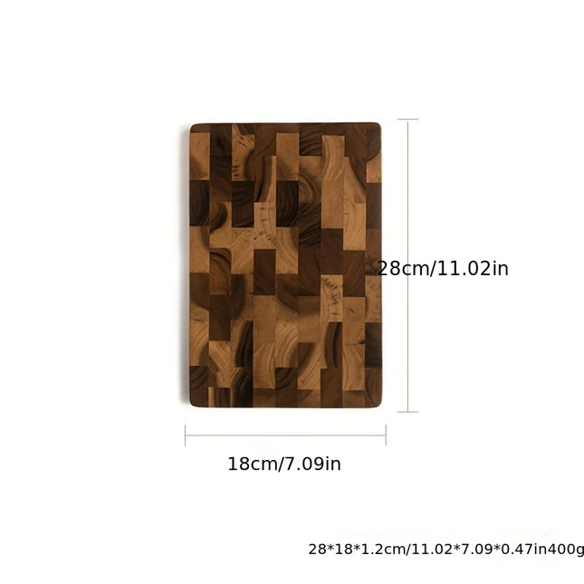 1 Large Wood Board: Heavy-duty wood grain cutting board, large leaf camellia tree wood for meat, cheese, vegetables, bread