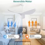 Ventilatore da soffitto Sofucor da 38 pollici silenzioso a corrente continua con luce LED, telecomando e 6 velocità, alta velocità del vento