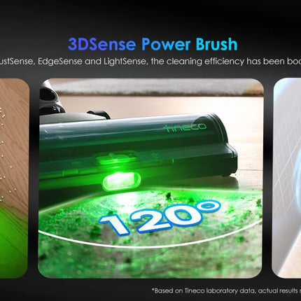 Tineco PURE ONE A50S Aspirapolvere Senza Fili, 185W di Potenza di Aspirazione, 70 Minuti di Autonomia, Serbatoio Polvere da 1L, Spazzola 3DSense, Gestisce Facilmente Sporco di Grandi Dimensioni