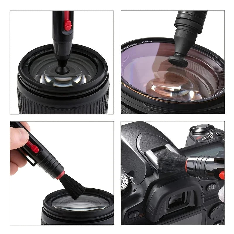 6-in-1 Reinigungsset für spiegellose Digitalkameras, Laptop-Bildschirmtastatur, Luftgebläse, geeignet für Canon Nikon Linsenreinigungstuch-Set