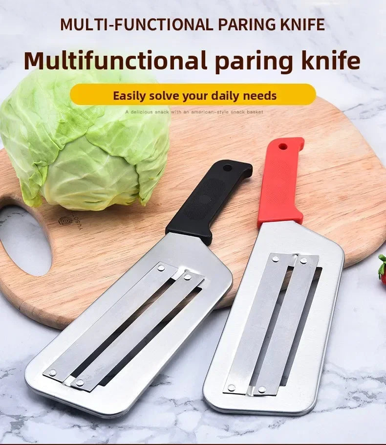 Affettatrice per Verdure in Acciaio Inox, Utensile Multifunzione per Tagliare e Sminuzzare Cavolo, Lattuga, Carote e Cipolle per Preparazione in Cucina