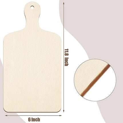 3/6 pz giocattoli di legno tagliere graffiti bambini pittura natalizia artigianato mini tagliere vassoi di legno vuoti