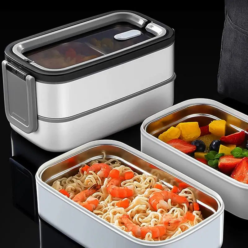 Lunch Box termico Lunch Box per pasto a 2 strati con manico Insalatiera resistente alle perdite per viaggi scolastici Lavoro all'aperto Campeggio