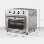 Mini Forno con Funzione di Frittura ad Aria Calda, 1600W, Timer 60 Min
