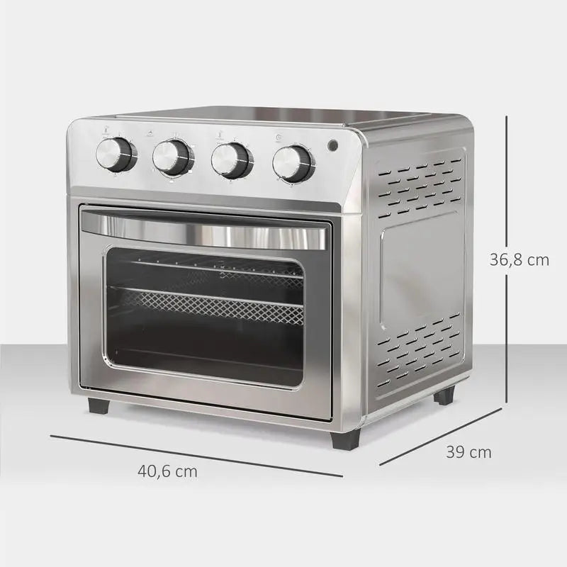 Mini Forno con Funzione di Frittura ad Aria Calda, 1600W, Timer 60 Min
