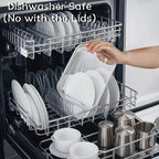 Hermetische Glasbehälter für Lebensmittel mit luftdichten Deckeln, stapelbare auslaufsichere Behälter zur Essenszubereitung, gefrier- und mikrowellengeeignete Glasschachteln für Kühlschrank, Obst, Gemüse