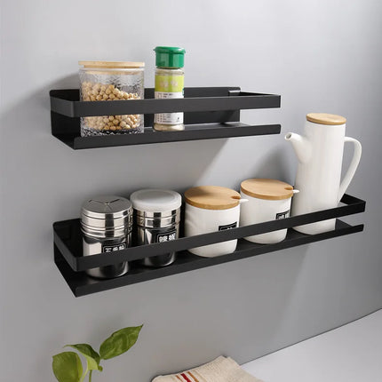 Stainless Steel Spice Rack No Drilling, Wall Mounted Organizer for Kitchen and Bathroom, Home Storage Organizer