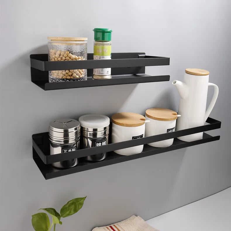 Portaspezie in Acciaio Inox Senza Foratura, Organizzatore da Parete per Cucina e Bagno, Organizzatore per Stoccaggio Domestico