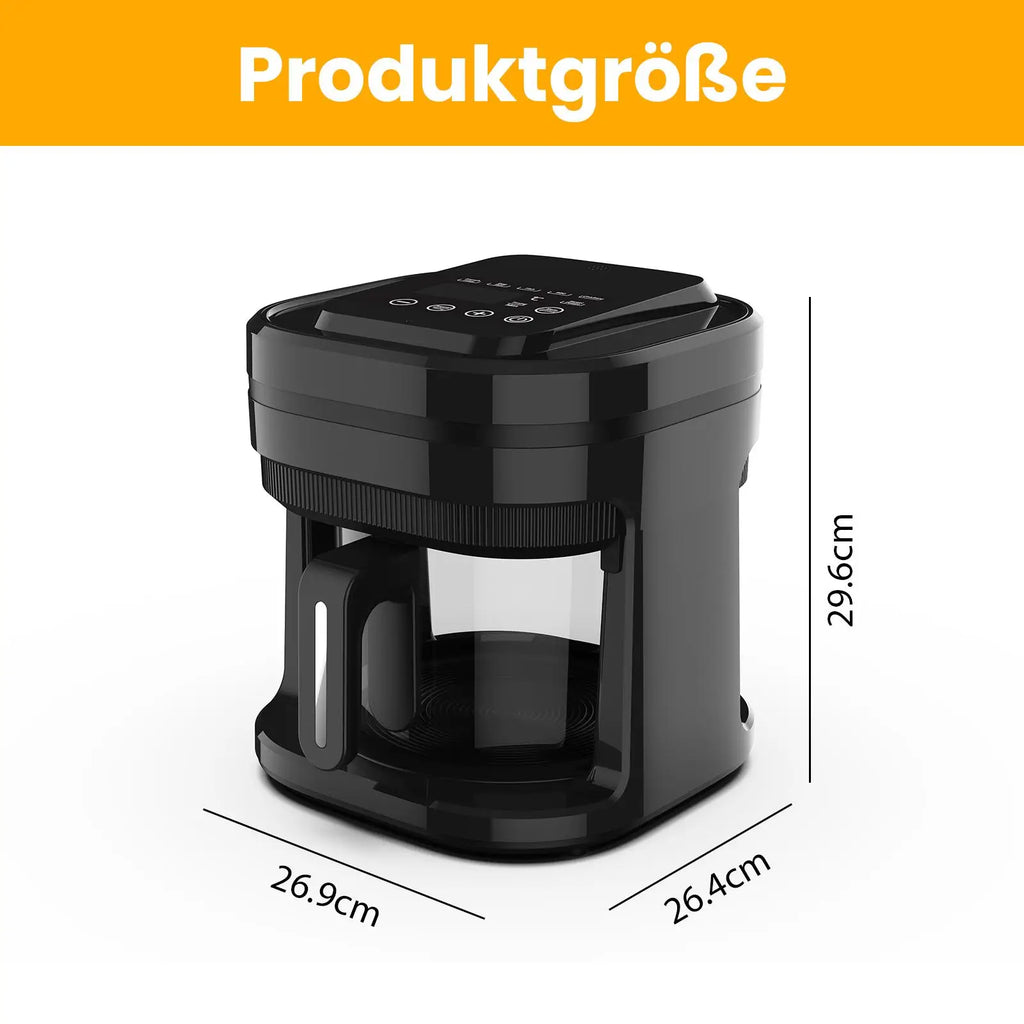 Friggitrice ad aria calda 9 litri, doppio cestello, touchscreen, nero