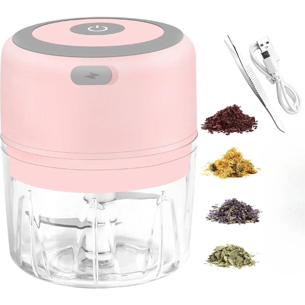 Mini-Elektrozerkleinerer für Knoblauch, tragbarer, kabelloser Gemüsemixer, USB-wiederaufladbarer Zwiebelhacker für Babynahrung, Chili, Kräuter