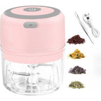Mini-Elektrozerkleinerer für Knoblauch, tragbarer, kabelloser Gemüsemixer, USB-wiederaufladbarer Zwiebelhacker für Babynahrung, Chili, Kräuter