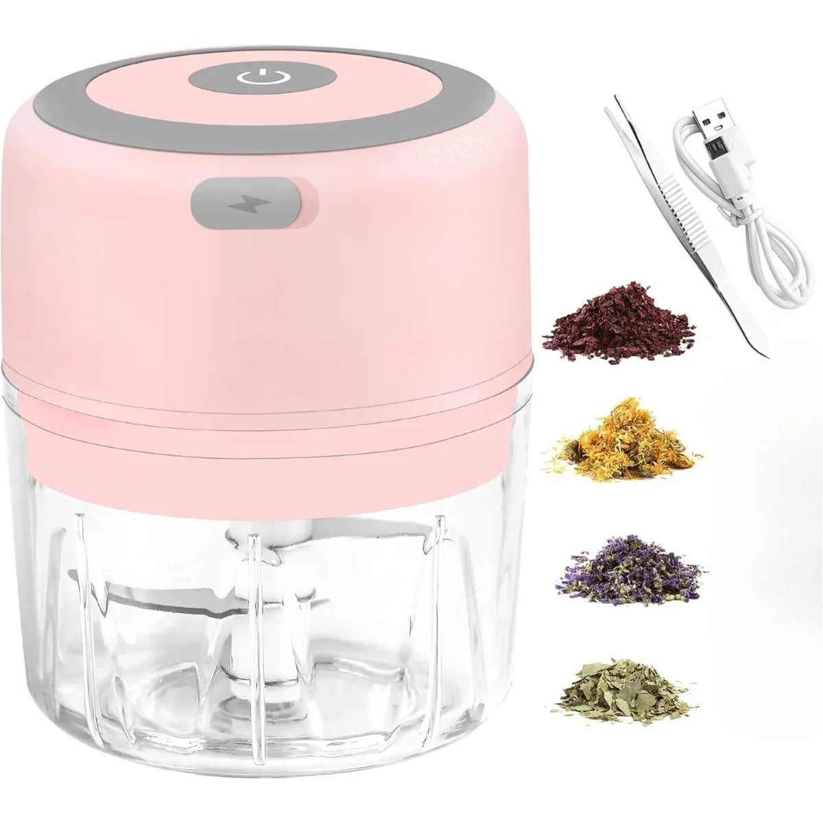 Mini-Elektrozerkleinerer für Knoblauch, tragbarer, kabelloser Gemüsemixer, USB-wiederaufladbarer Zwiebelhacker für Babynahrung, Chili, Kräuter