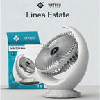 Tragbarer Mini-Ventilator, 3000mAh, faltbar, Tisch-, Outdoor-, Nacken-Ventilator, 5 Geschwindigkeiten, USB wiederaufladbar, mit Telefonhalter und Display