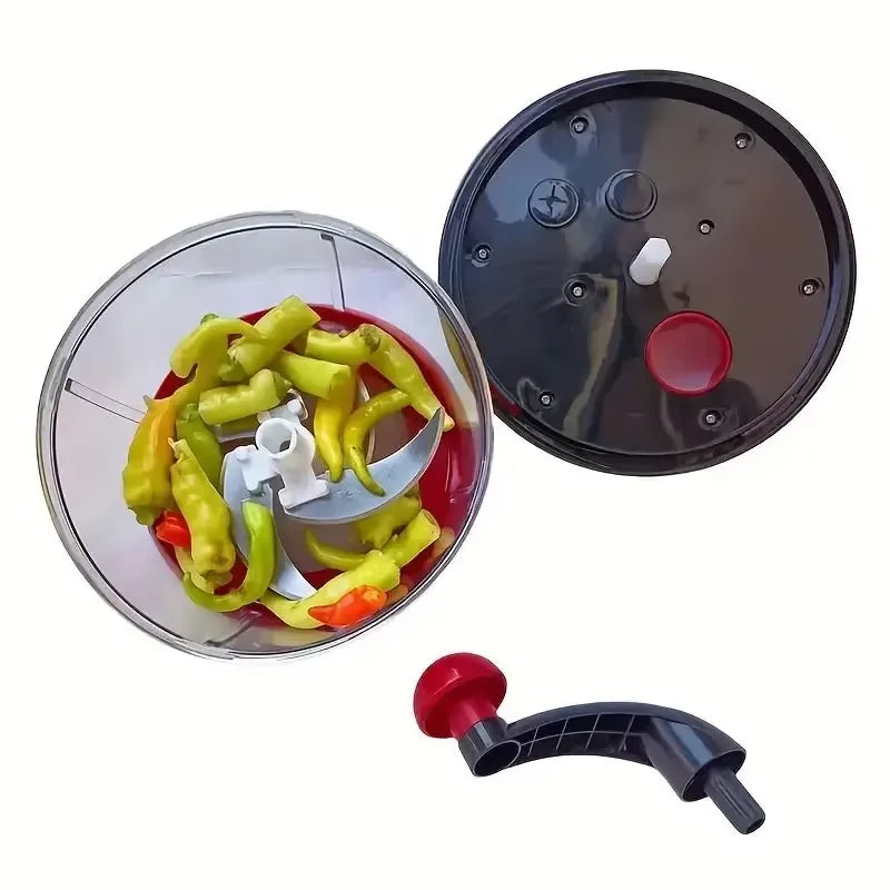 Multifunktionaler manueller Küchenroboter Chili Knoblauch Gemüseschneider Obst Zerkleinerer Maschine für die Küche