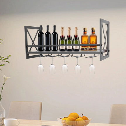 Scaffale portaoggetti da parete in metallo, portabottiglie da bar, supporto per cucina, ristorante, bagno