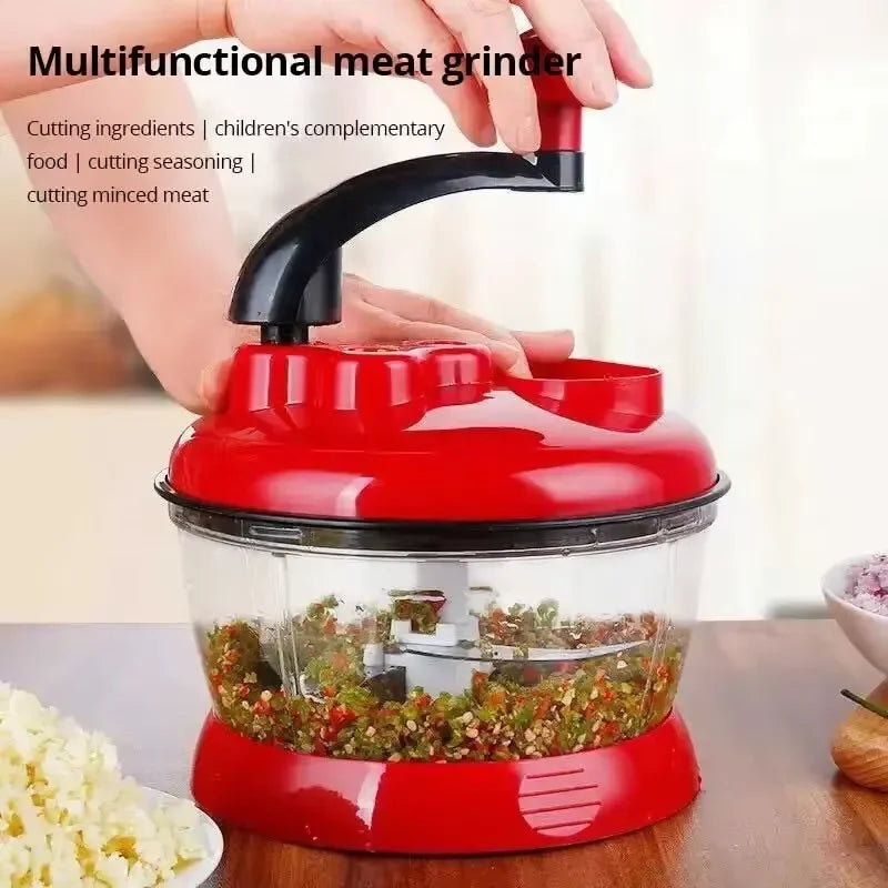 Multifunktionaler manueller Küchenroboter Chili Knoblauch Gemüseschneider Obst Zerkleinerer Maschine für die Küche