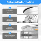 35/50/70 Liter Suppentopf mit Deckel und Griffen, multifunktionaler Edelstahlkochtopf zur Aufbewahrung von Flüssigkeiten/Feststoffen