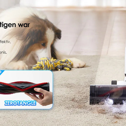 Tineco A30S, Cordless Vacuum Cleaner, 160W Suction, 60-Minute Run Time, 1L Dust Tank, ZeroTangle Brush, PureCyclone Technology, LED Light