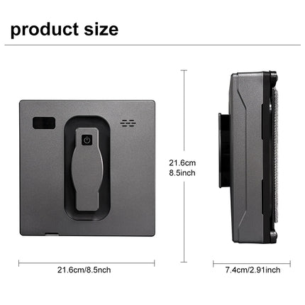 PuRuiKai Window Cleaning Robot, Dual Water Spray, App Control, High Suction, Laser Sensor, Robot for Cleaning Home Windows and Walls