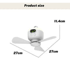 Ventilatore da soffitto USB da 8000 mAh, ventilatore da campeggio ricaricabile con luci a LED e telecomando, ventilatore portatile da tenda per viaggi all'aperto, silenzioso a 3 velocità (bianco), ventilatore da soffitto ric