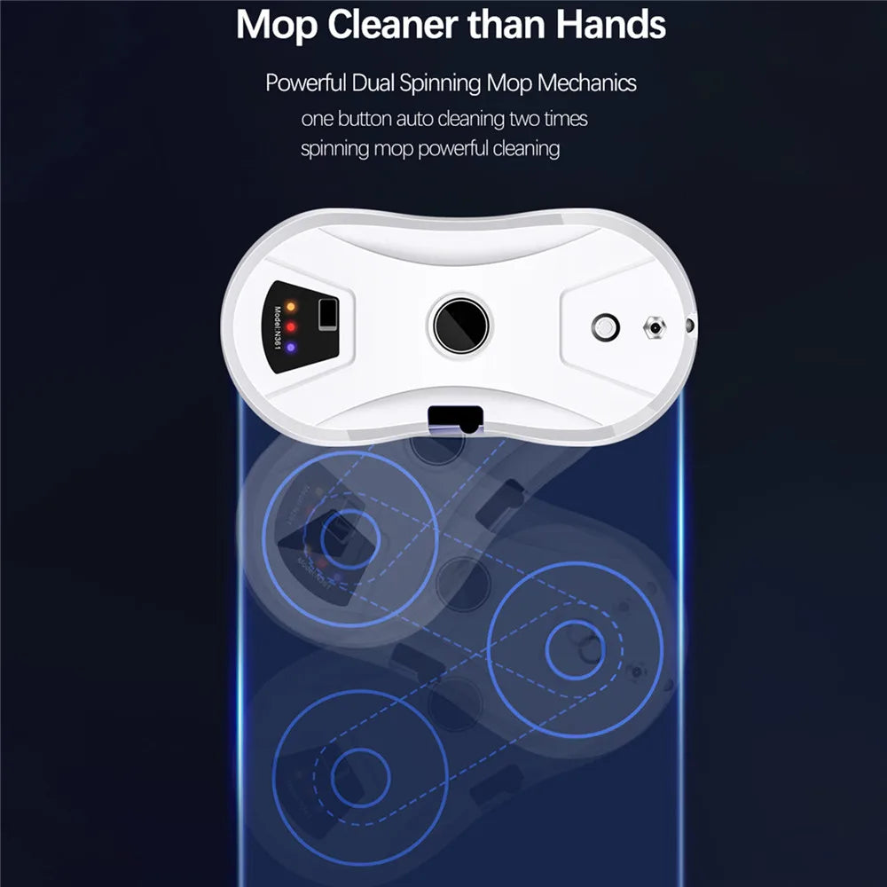 5600Pa Electric Window Cleaning Robot, Automatic and with Remote Control, Window Vacuum Cleaner for Household Appliances