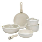 Set di pentole e padelle antiaderenti antiaderenti con manico rimovibile da 15 pezzi Set di pentole da cucina a induzione con manico staccabile PFOA gratuito