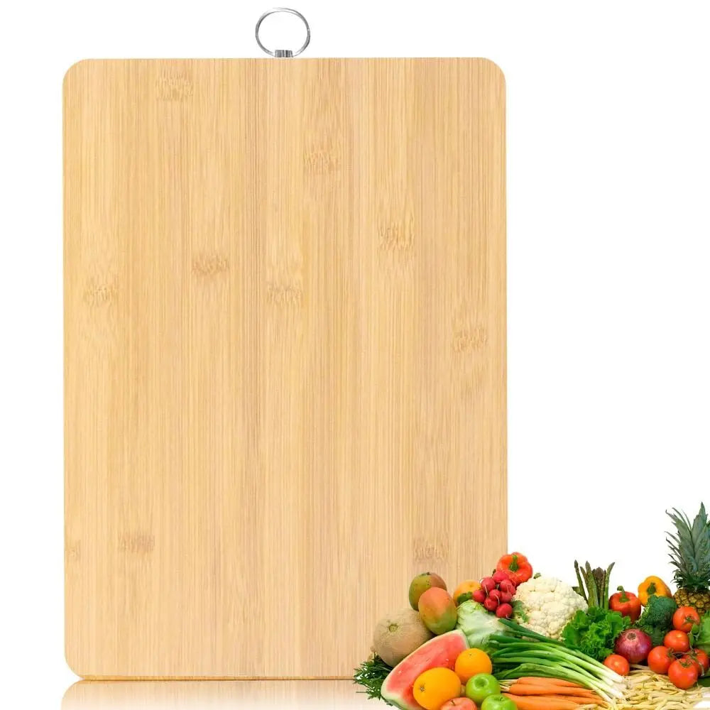 Holzschneidebrett Rutschfestes Schneidebrett aus Bio-Bambus Küchenzubehör Gemüseschneidebrett für Fleisch und Gemüse