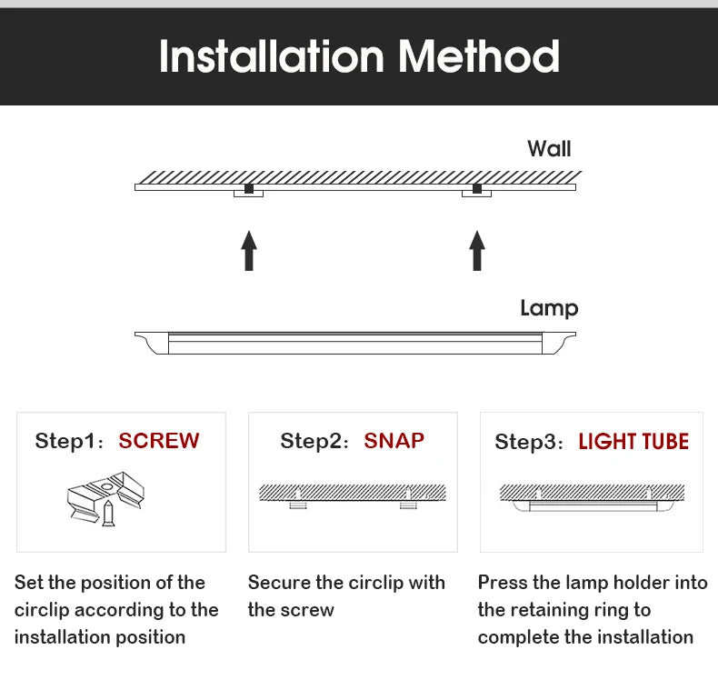 Luci a led Lampada da cucina sotto l'armadio A85-220V 10w 20w Tubo a led super luminoso con linea di interruttori da 1,8 m per lampade da interno per la camera da letto di casa