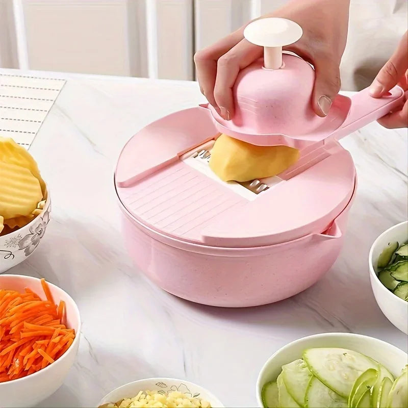 12 in 1 tritatutto per verdure multifunzionale patate tagliate manualmente affettatrice per ravanello grattugia utensili da cucina per hotel/commerciale