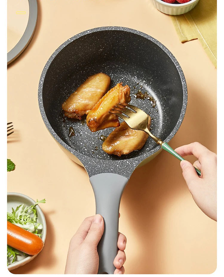 COOKER KING Pentola per il latte Padella antiaderente Micro pressione Rivestimento in pietra medica Pentola per alimenti per bambini Latte caldo Tagliatelle istantanee Pan Mini Pentola
