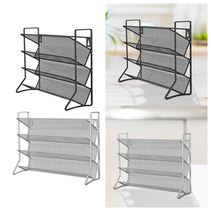 Scaffale portaspezie multiuso a 4 ripiani, robusto espositore da appoggio per condimenti, a parete, scaffale salvaspazio in filo metallico