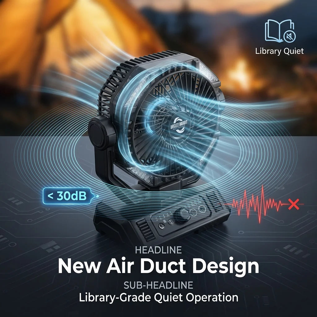 Ventilatore da campeggio coldSky 20000mAh con 4 luci LED e telecomando, 8 velocità regolabili, ricaricabile, per tenda e pesca