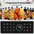Friggitrice ad aria 8 litri 2150W con doppia resistenza e finestra visibile