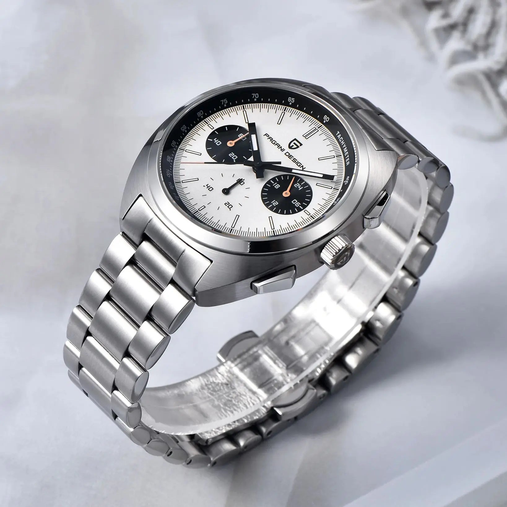 PAGANI DESIGN Orologio da polso al quarzo con cronografo VK63 e vetro zaffiro