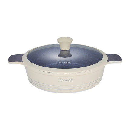 DONNOR 15 Pezzi Set di Pentole in Ceramica Pentole e Padelle Set Cucina a Induzione Antiaderente Salvaspazio Pentole Set Induzione RV Set JT445