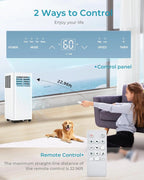 Condizionatori d'Aria Portatili 12000 Btu 3 in 1, Climatizzatore Portatile con Deumidificatore, Condizionatore da Pavimento per Casa