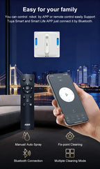 ABIR WD9 Fensterputzroboter, 4-Wege-Wassersprühfunktion, schwimmende Schaber-Technologie, Lasersensor, 9000PA Saugkraft, intelligente Speicherfunktion