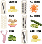 Multifunktionaler 5-in-1-Gemüseschneider, Zwiebelschneider, Food Chopper, Küchenmandoline, Gemüsehobel