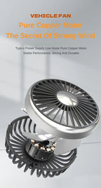 360 °   Ventilatore USB Rotante a Doppia Testa, Ventilatore di Raffreddamento a 3 Velocità per Auto e Casa, Ventilatori Silenziosi, Elettrodomestici