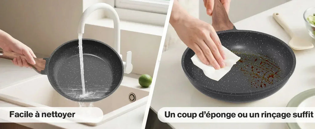Set di piani cottura antiaderenti, 3 pezzi – Piani cottura in granito da 20/24/28 cm