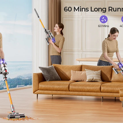 Laresar V7 500W 50000PA Cordless Vacuum Cleaner with Suction Power Portable Smart Home Appliance Removable Battery Dust Cup