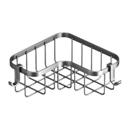 Carbon Steel Kitchen Sink Drain, Wall-Mounted Corner Rag Storage Rack, No Drilling, Waterproof Space Saver